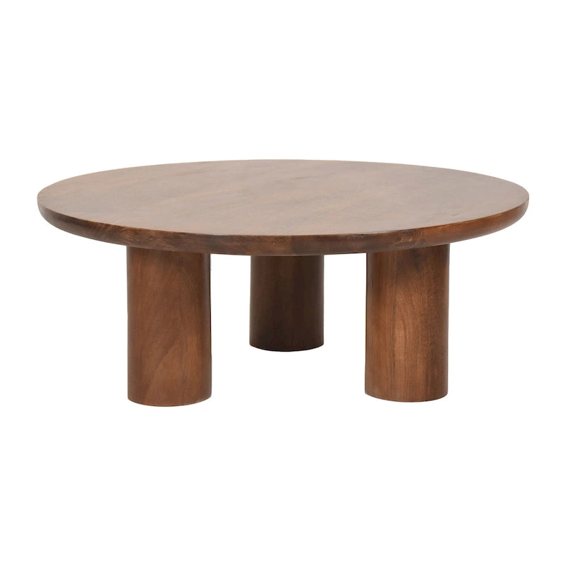 Paire de tables basses élégantes en bois de manguier de style bohème — Un essentiel pour la maison moderne