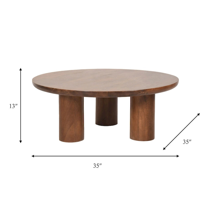 Paire de tables basses élégantes en bois de manguier de style bohème — Un essentiel pour la maison moderne
