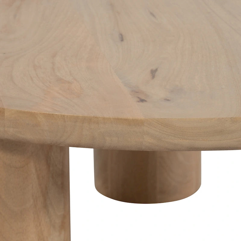 Paire de tables basses élégantes en bois de manguier de style bohème — Un essentiel pour la maison moderne