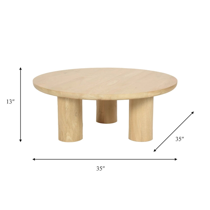 Paire de tables basses élégantes en bois de manguier de style bohème — Un essentiel pour la maison moderne