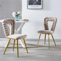 Chaises de salle à manger modernes, pieds en métal — Lot de deux