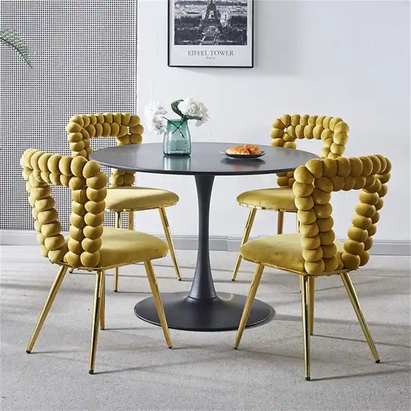 Chaises de salle à manger modernes, pieds en métal — Lot de deux