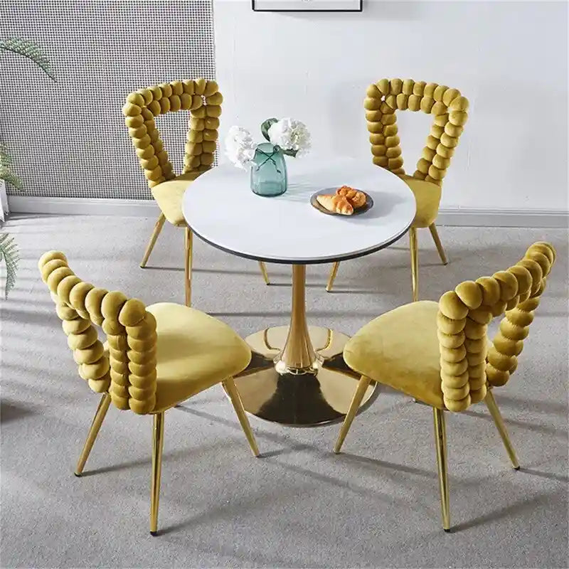 Chaises de salle à manger modernes, pieds en métal — Lot de deux