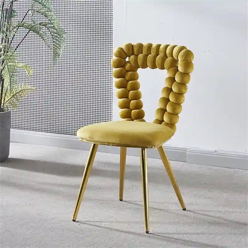 Chaises de salle à manger modernes, pieds en métal — Lot de deux