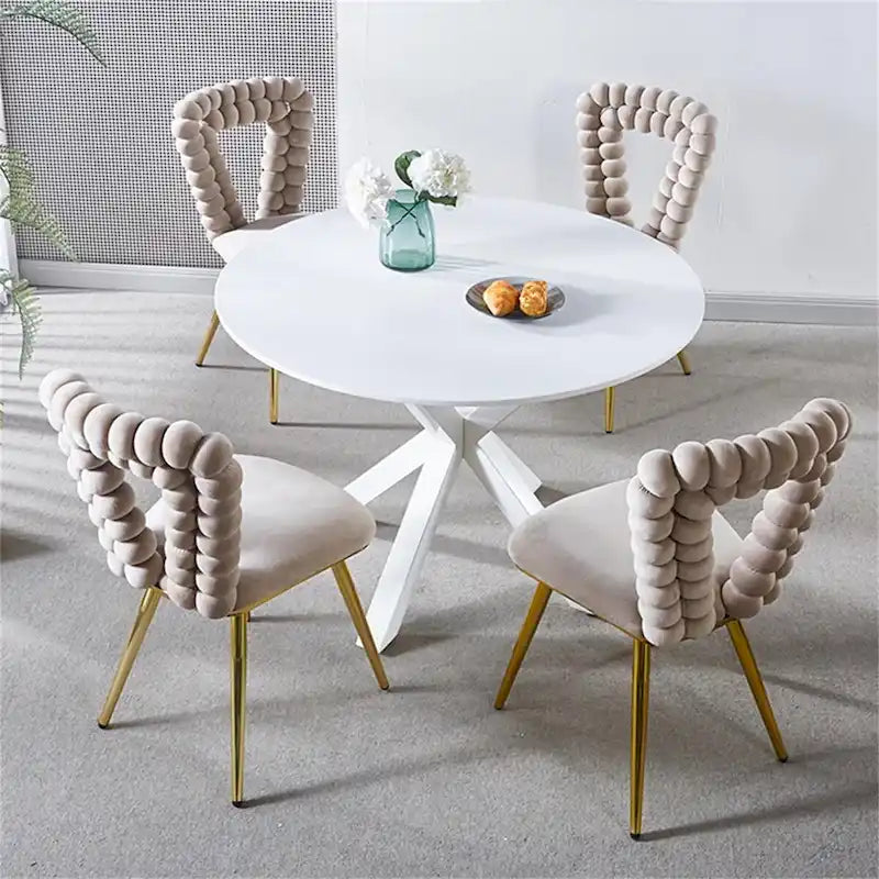 Chaises de salle à manger modernes, pieds en métal — Lot de deux