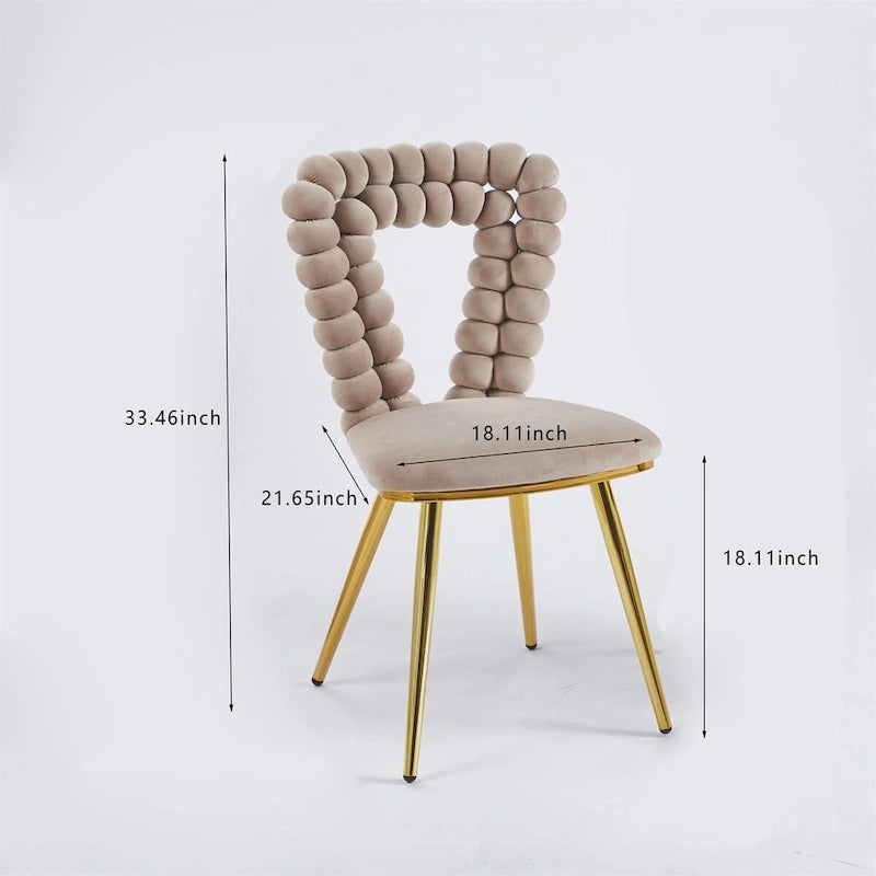 Chaises de salle à manger modernes, pieds en métal — Lot de deux