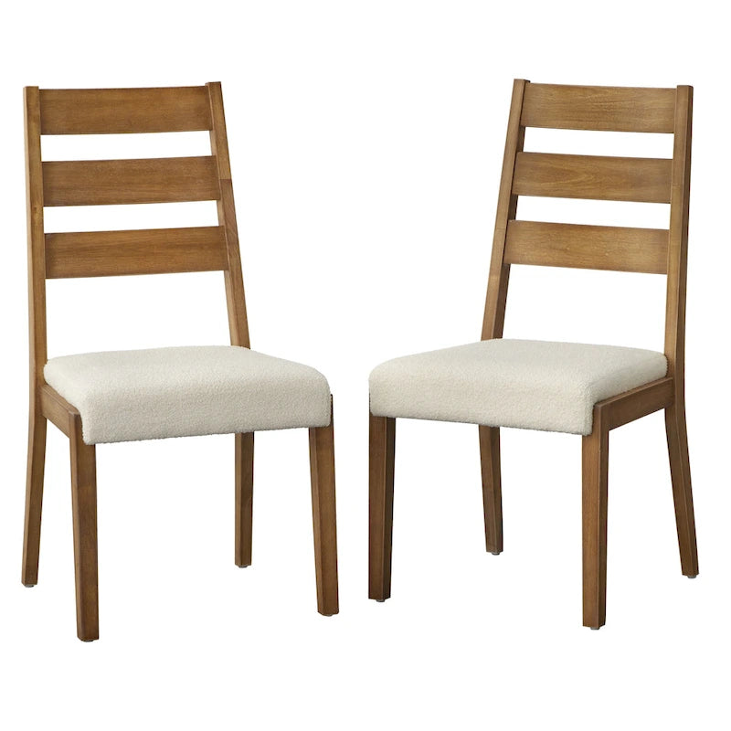 Chaises de salle à manger en bois massif (lot de 2)