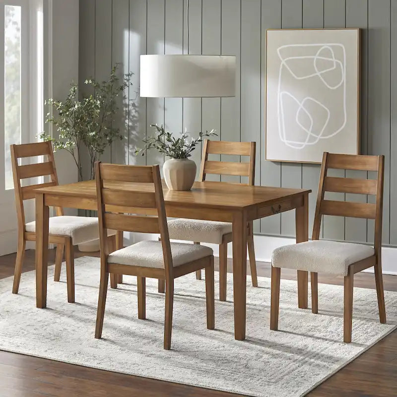 Chaises de salle à manger en bois massif (lot de 2)