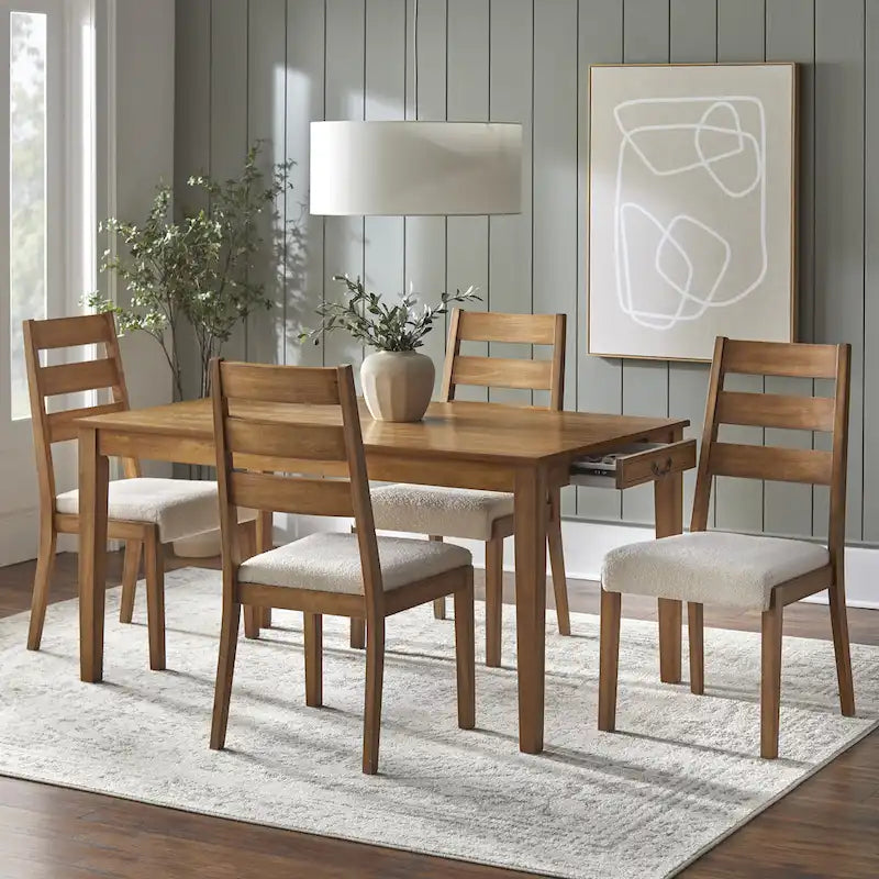 Chaises de salle à manger en bois massif (lot de 2)