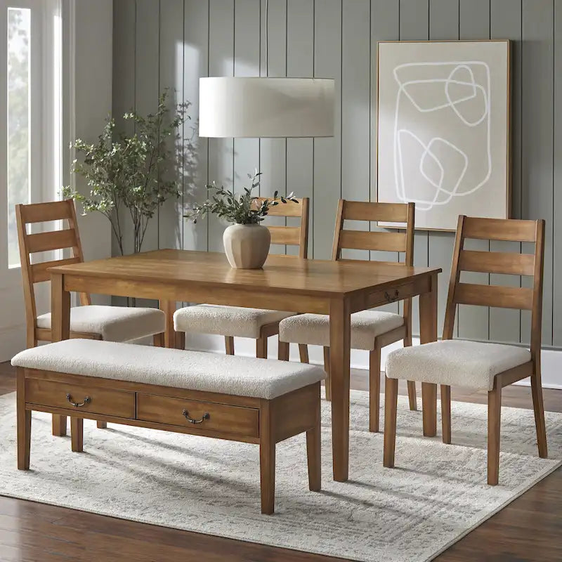 Chaises de salle à manger en bois massif (lot de 2)