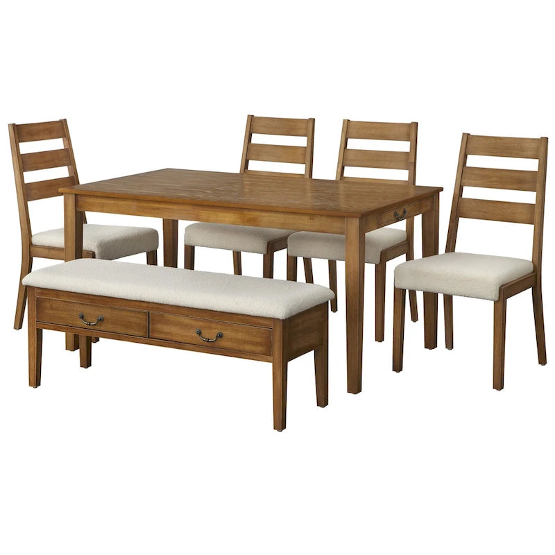 Chaises de salle à manger en bois massif (lot de 2)