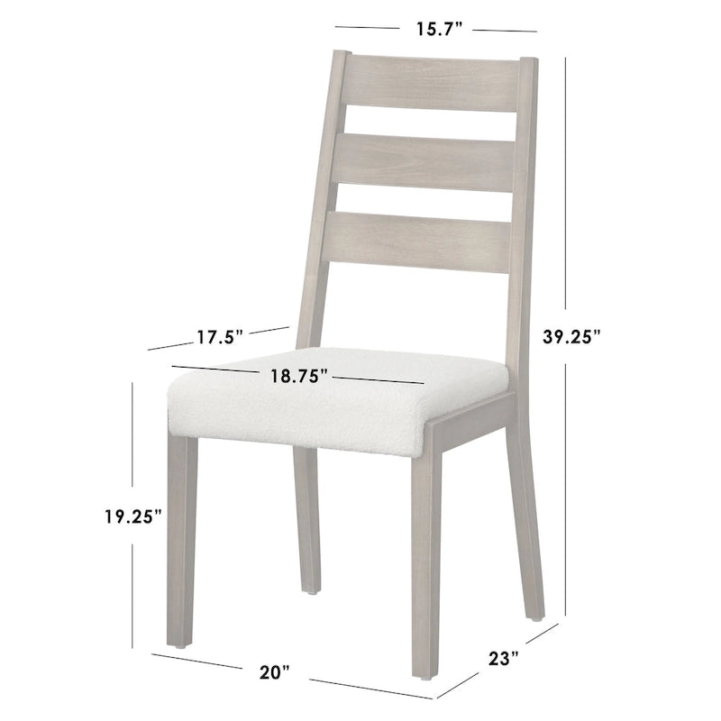 Chaises de salle à manger en bois massif (lot de 2)