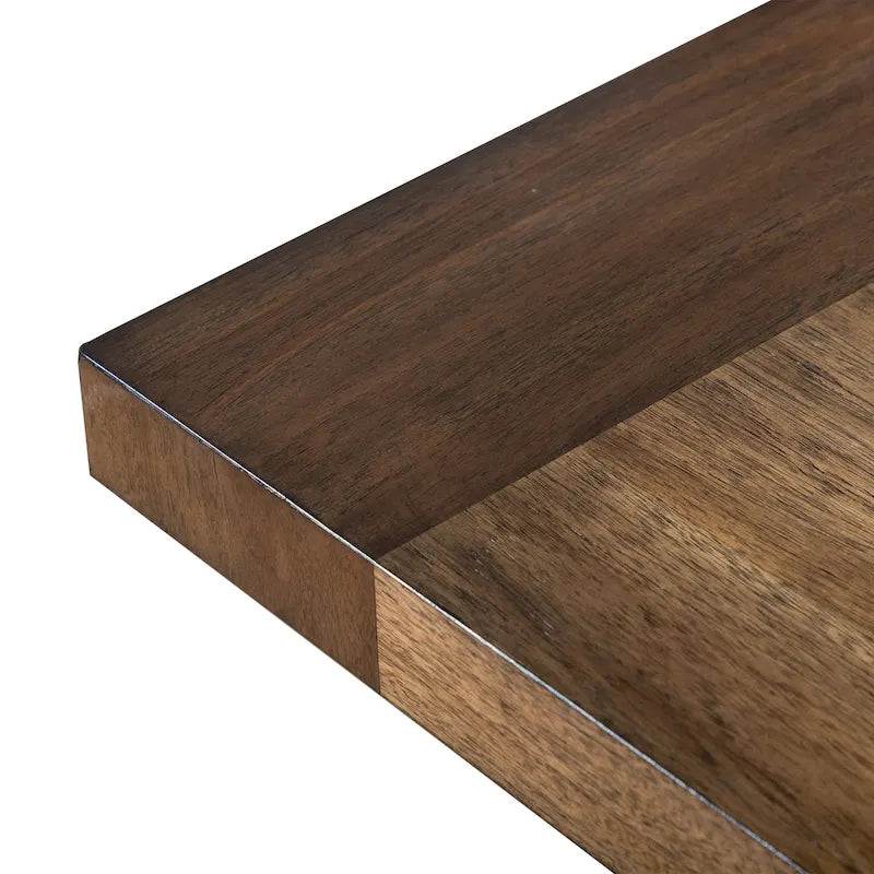 Table de salle à manger en bois massif marron rustique de 183 cm