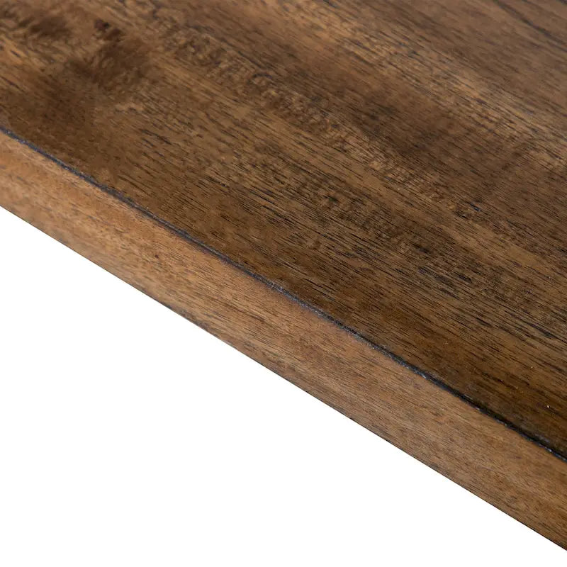 Table de salle à manger en bois massif marron rustique de 183 cm
