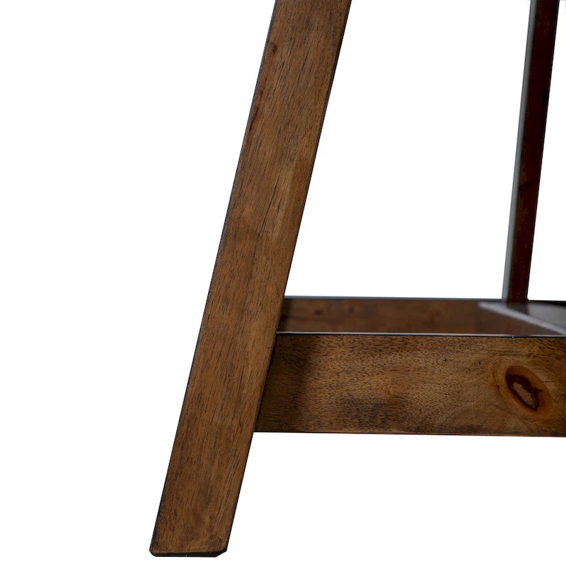 Table de salle à manger en bois massif marron rustique de 183 cm
