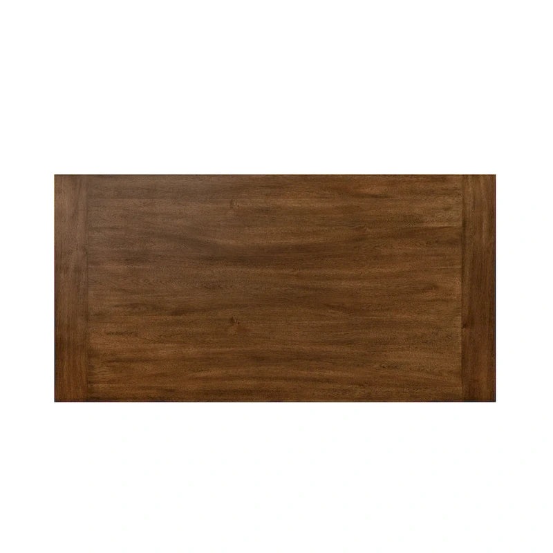 Table de salle à manger en bois massif marron rustique de 183 cm