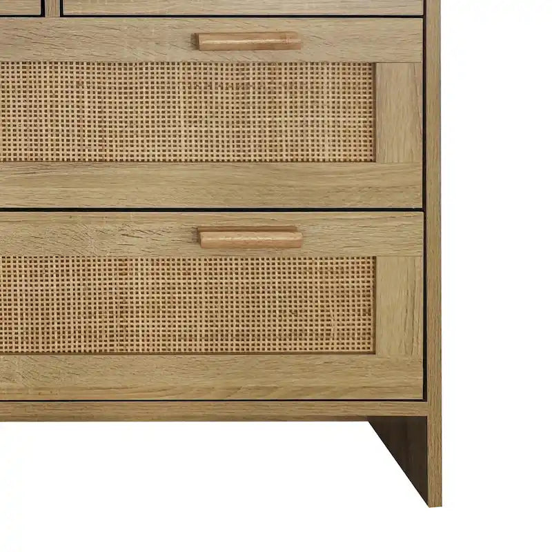 Meuble de rangement 4 tiroirs en rotin — Convient aux chambres à coucher, salons, salles à manger et entrées — Montage facile